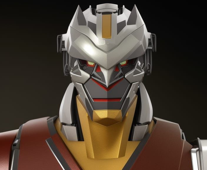 Mechanical Human Face in Transformers Style