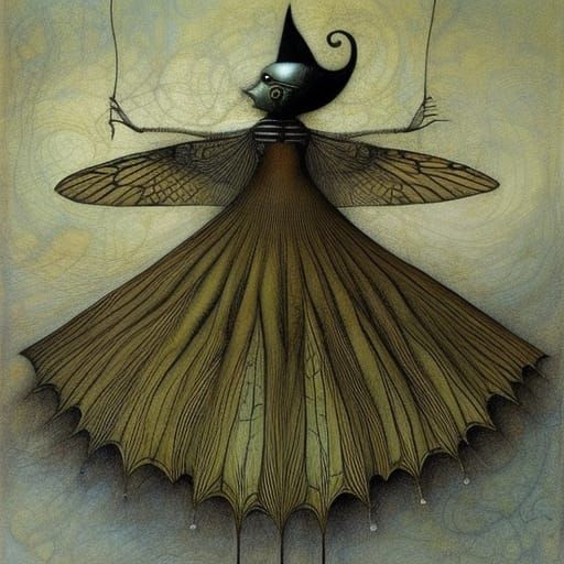 Intricate Butterfly in Illustrative Style