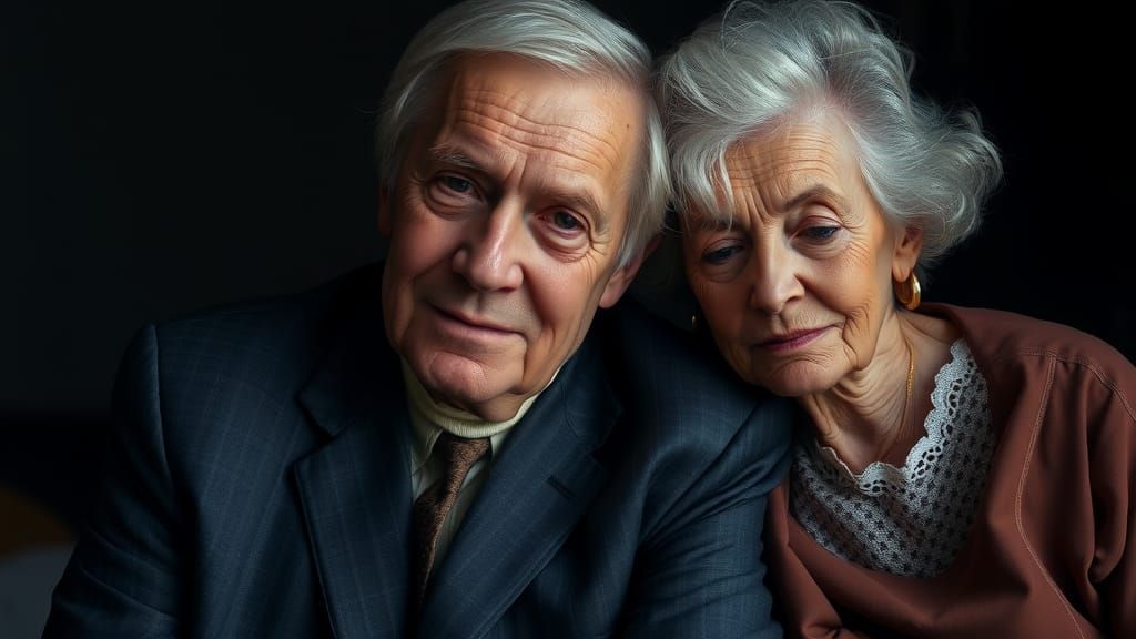 Elderly Couple Portrait in Atelier Photography Style