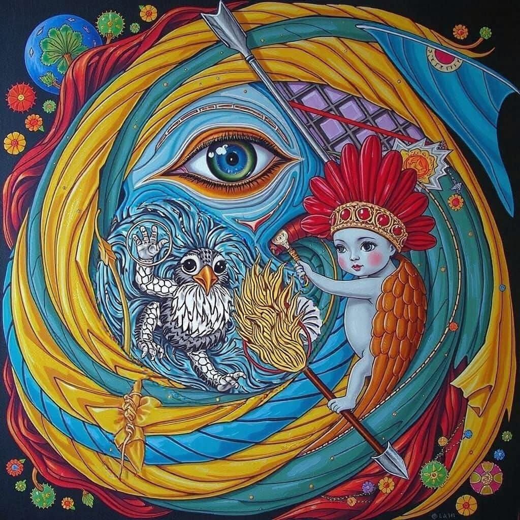 A Surreal Alphabet in the Style of Seraphinianus