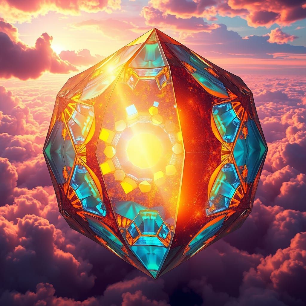 Ethereal Tesseract Radiates Celestial Light
