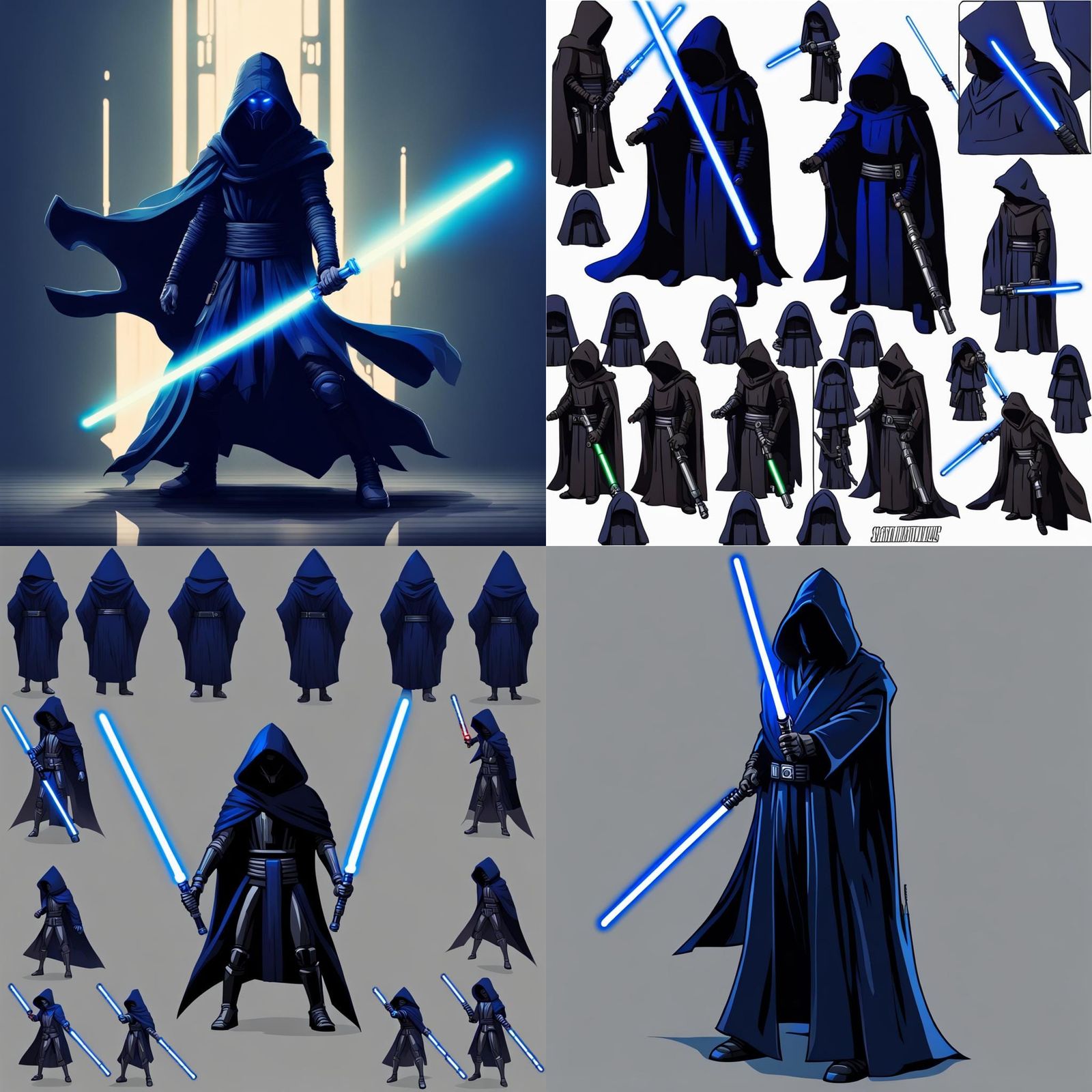 Dark Jedi Sentinel with Double Lightsaber