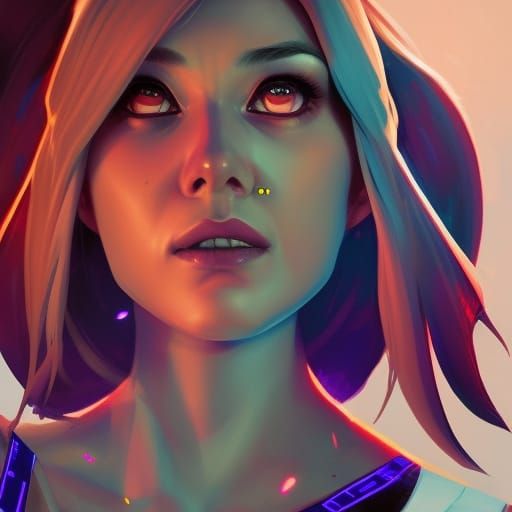 Sabine Wren Hyperrealistic Portrait in Splash Art Style