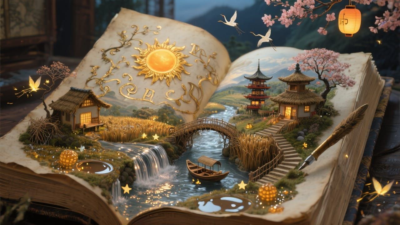 Miniature Japanese World Emerges From Ancient Book