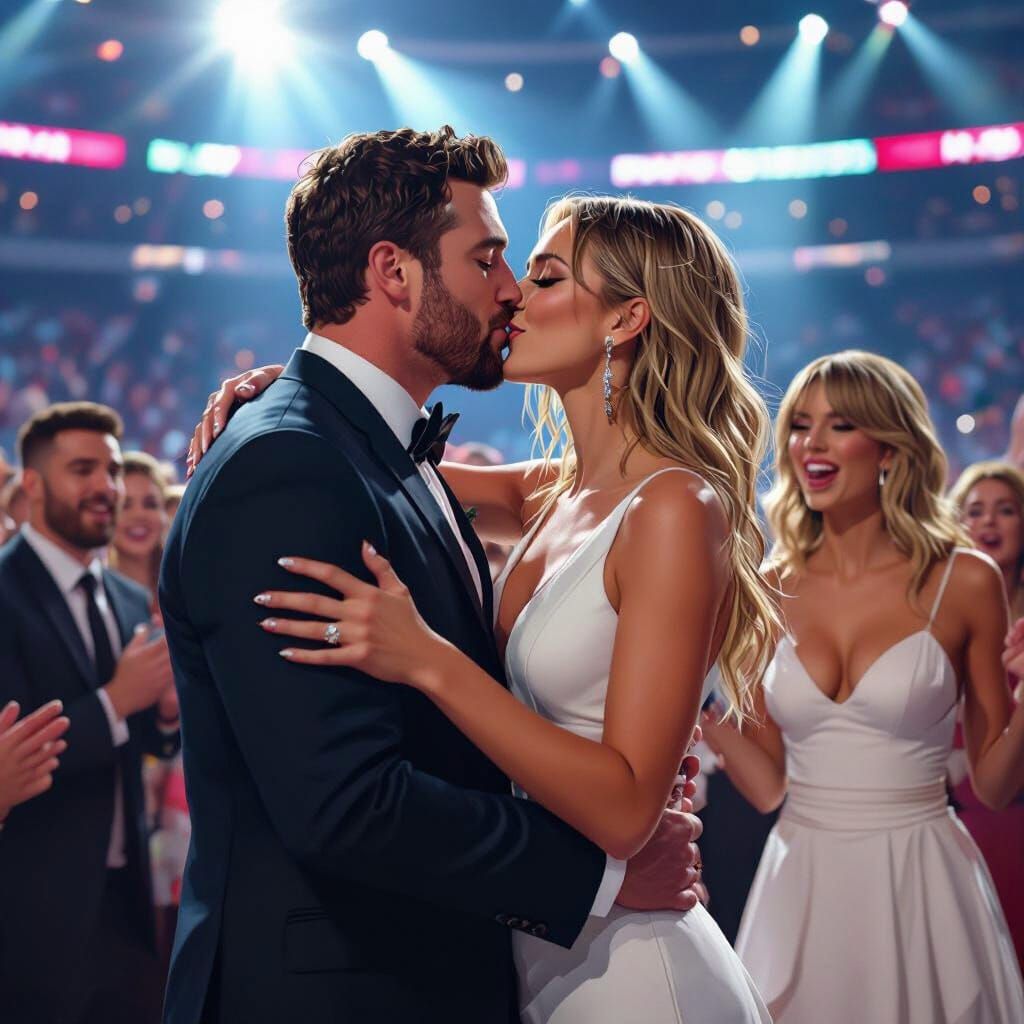 Tate McRae Kisses Travis Kelce Amidst Taylor Swift Spectacle