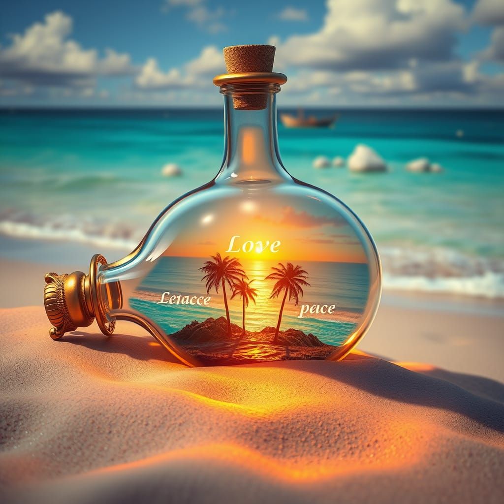 Genie Bottle Reveals Miniature Beach Paradise