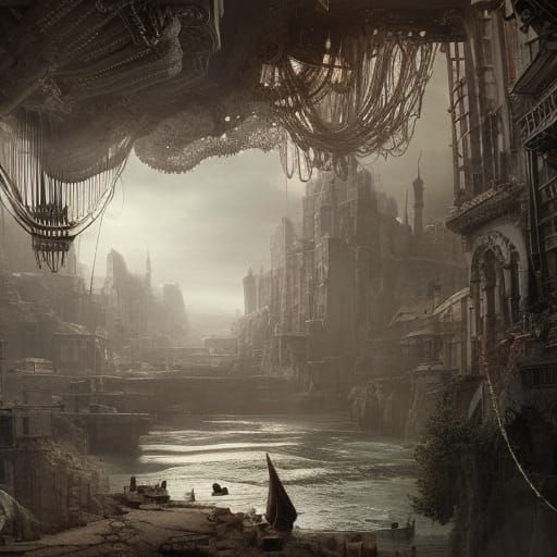 Dramatic Noose in Digital Matte Painting Style