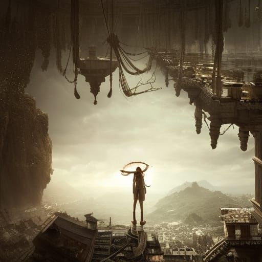 Dramatic Noose in Digital Matte Painting Style