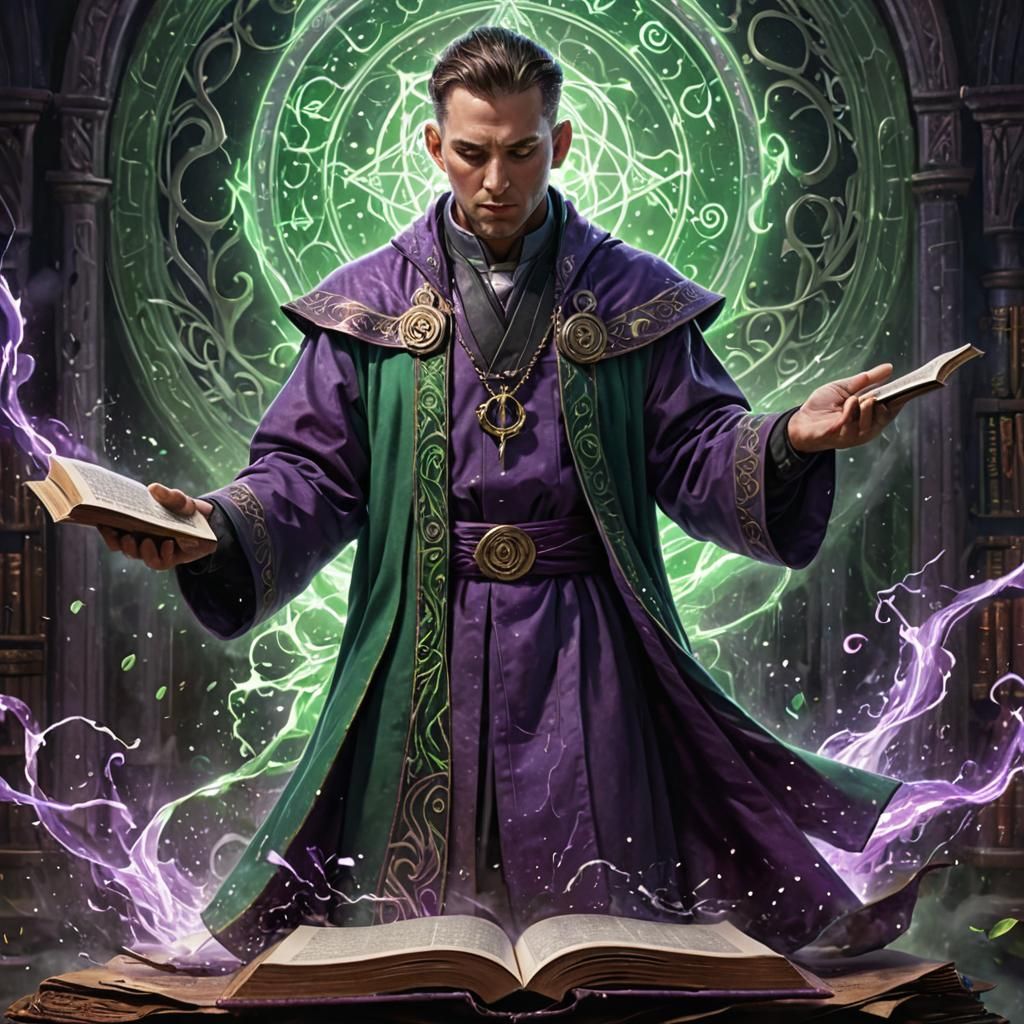 Sorcerer Priest Conjuring Magic, Concept Art