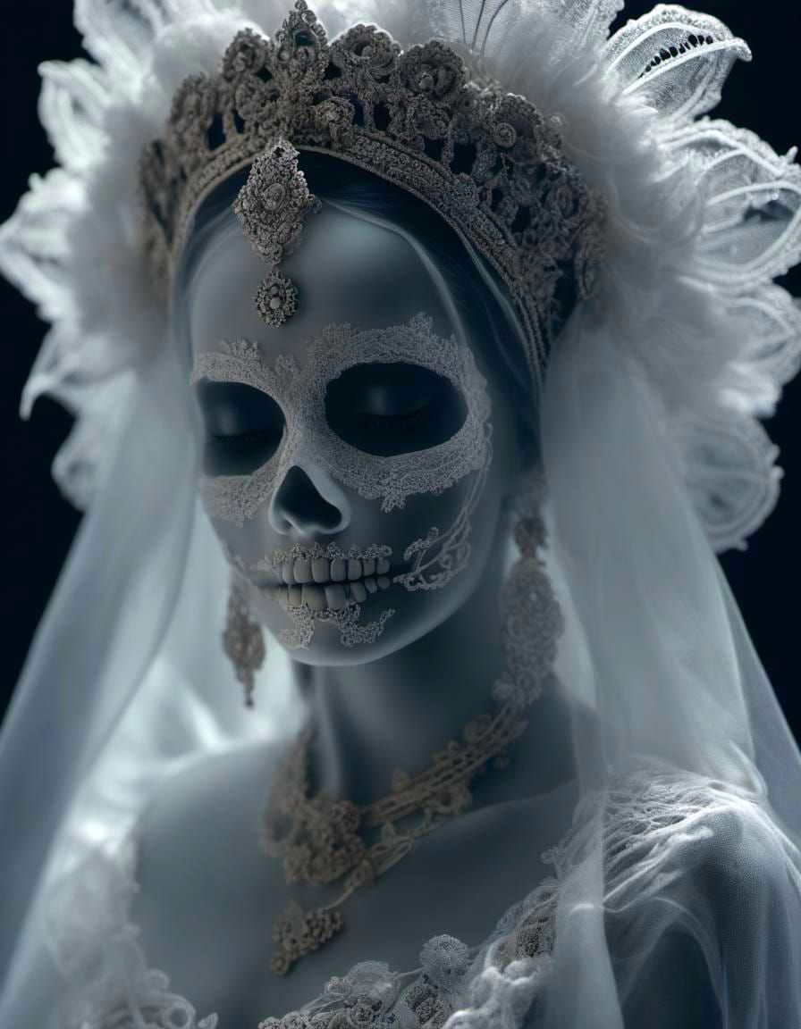 Smoky Ghost in Día de Muertos Style