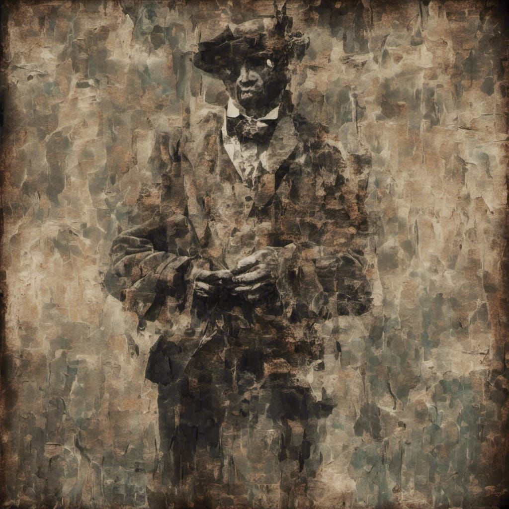 Hyperrealistic Irish Mobster Album Cover in Macabre Style