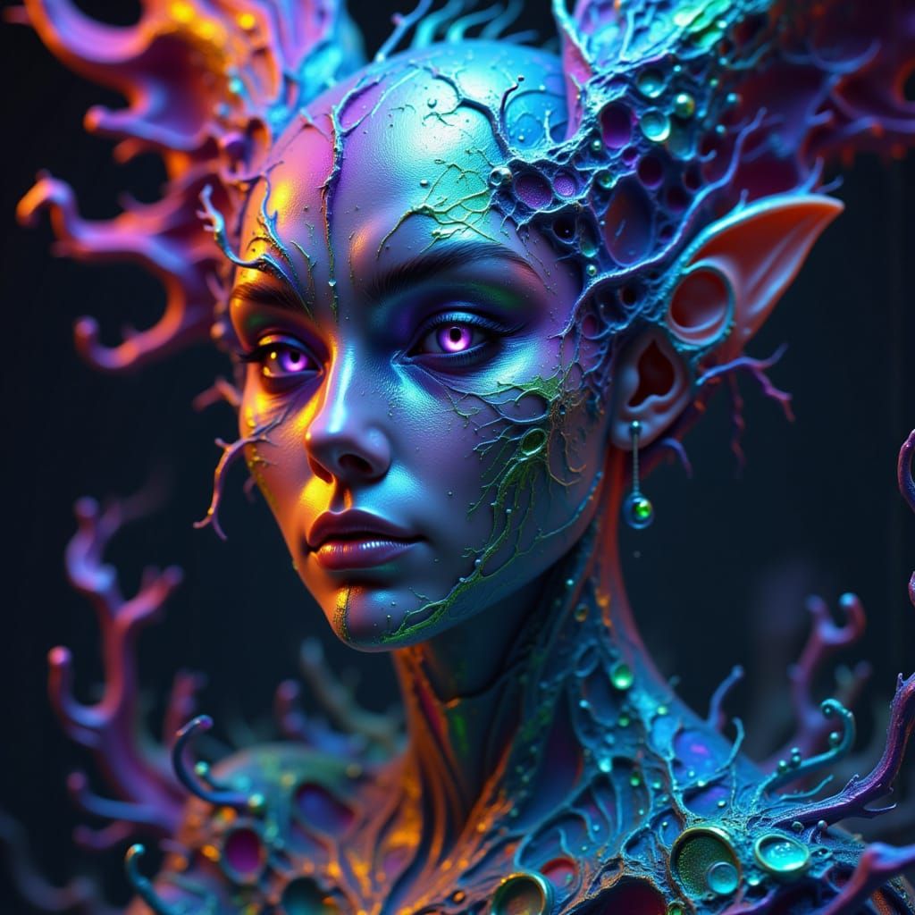 Genie Trapped in Mirror: Detailed Fantasy Concept Art