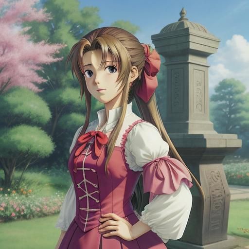Aerith Gainsborough Anime Key Visual