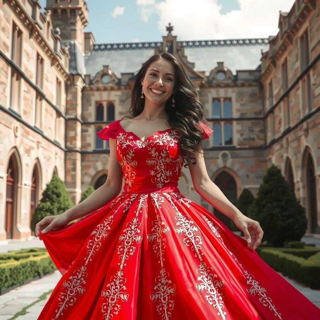 The castle courtyard