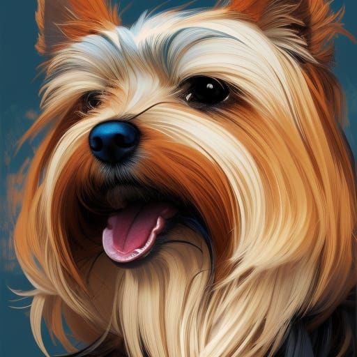 Hyperdetailed Yorkshire Terrier Portrait, Trending Artstatio...
