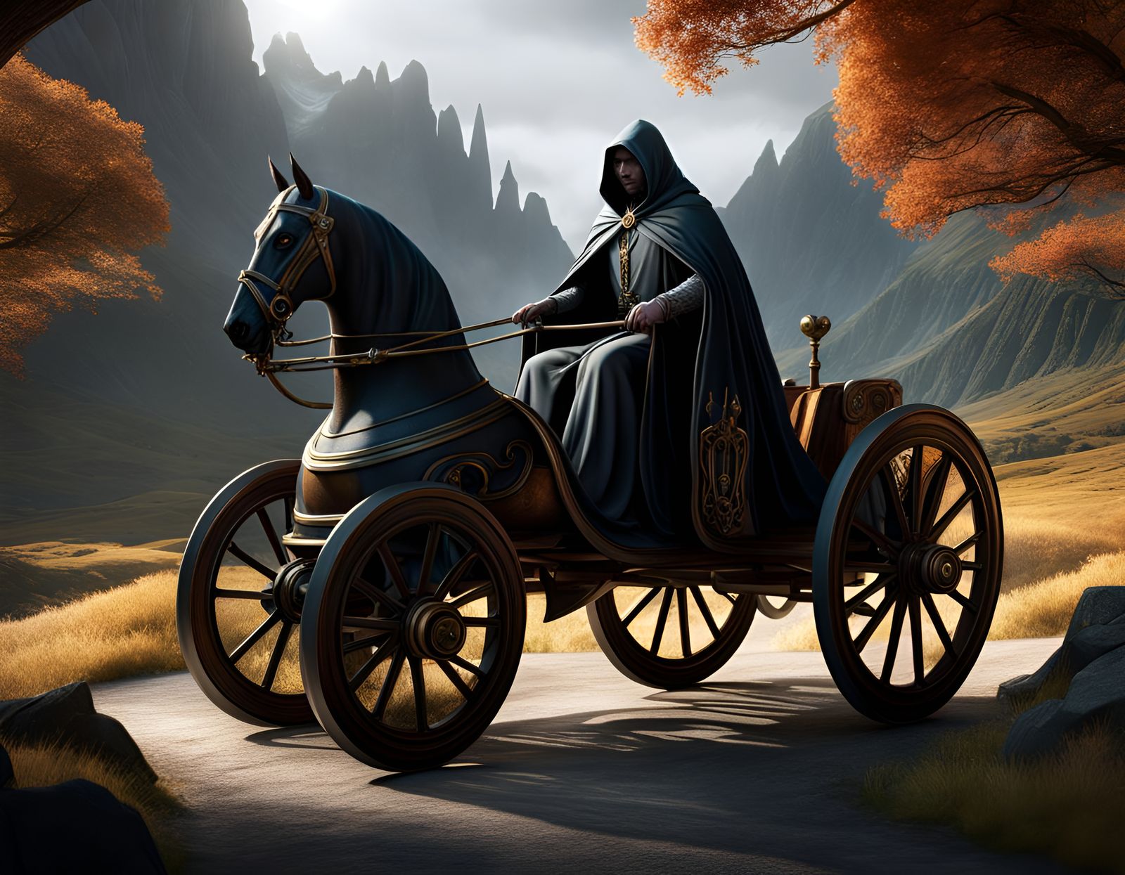 Ring Wraith on Wheels: Fantasy Concept Art