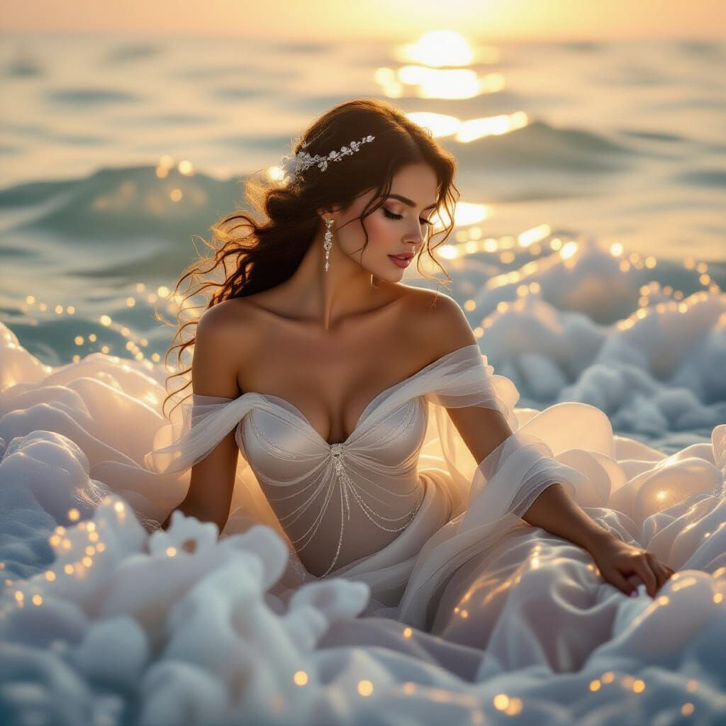 Aphrodite Emerges: Hyper-Detailed Digital Surrealism