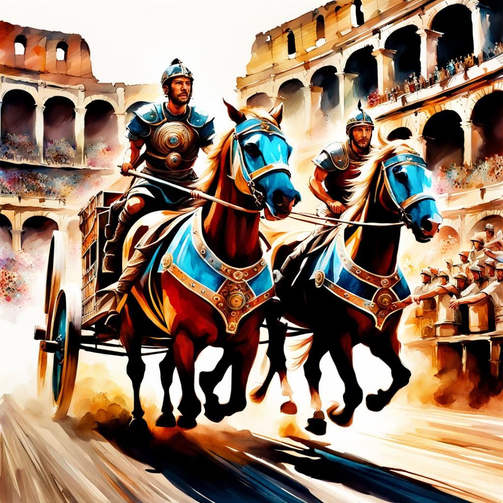 Ben-Hur Chariot Race in Roman Colosseum
