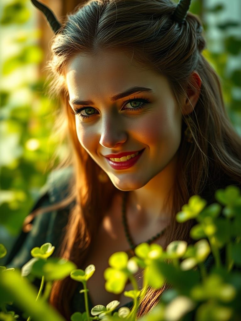 Celtic Goddess Morrigan's Clover Lunch in 4K