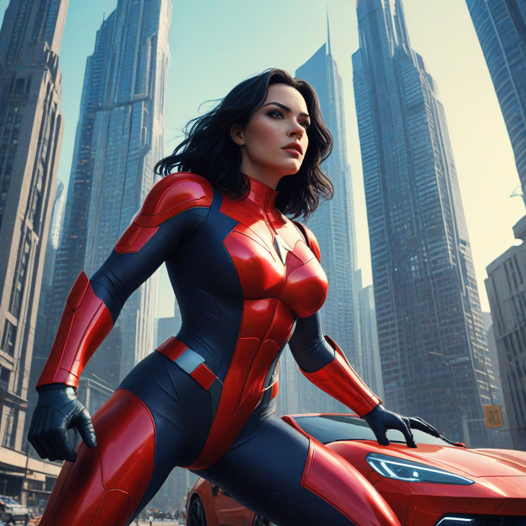 Daring Comic Book Heroine Stands Tall in a Vibrant City