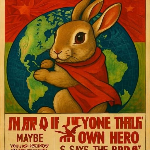 Rabbits Declare Self-Reliance: Filonov-Inspired Propaganda