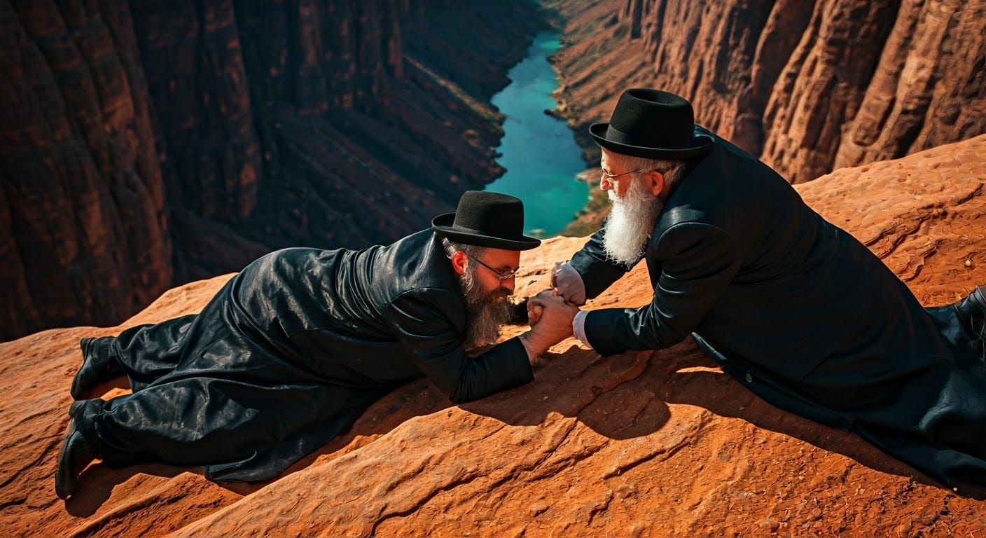 Rescue at the Cliff's Edge: Son Saves Father