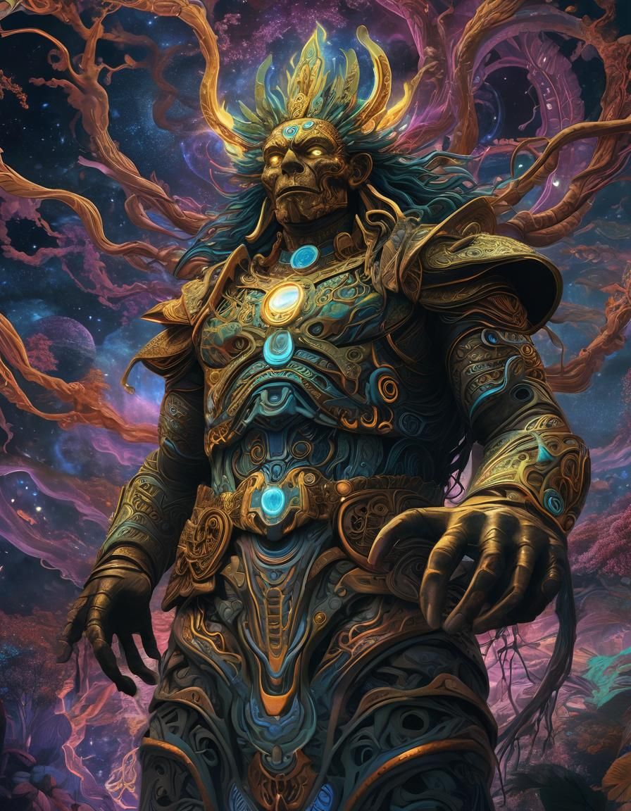 Astral Golem in a Mystical Realm