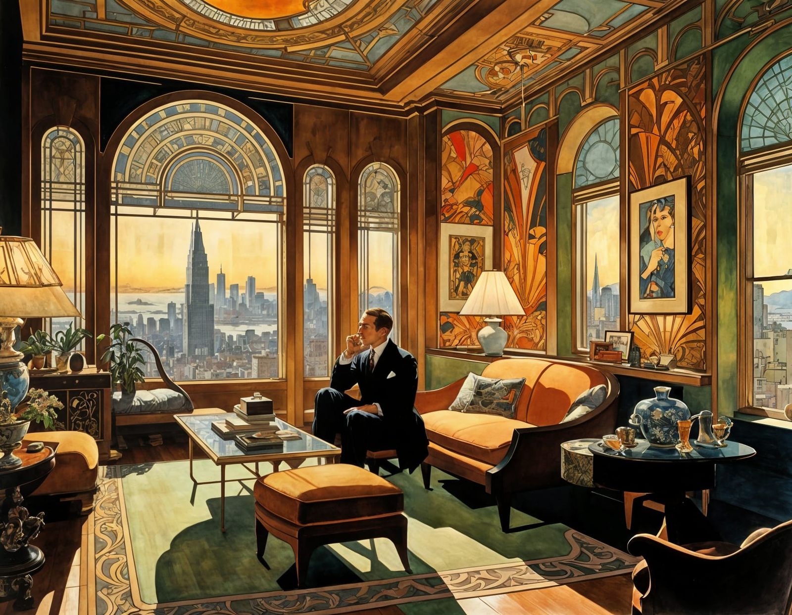 Art Deco living room