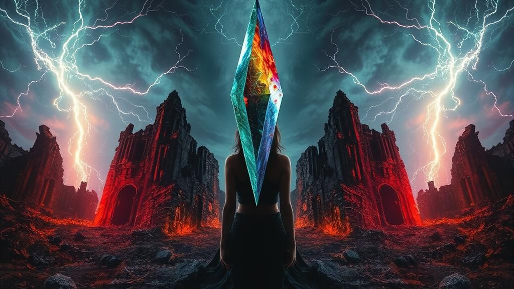 Gothic Rocker in Post-Apocalyptic Wasteland