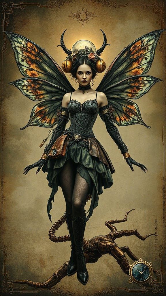 Steampunk Fairy in Surrealist Style