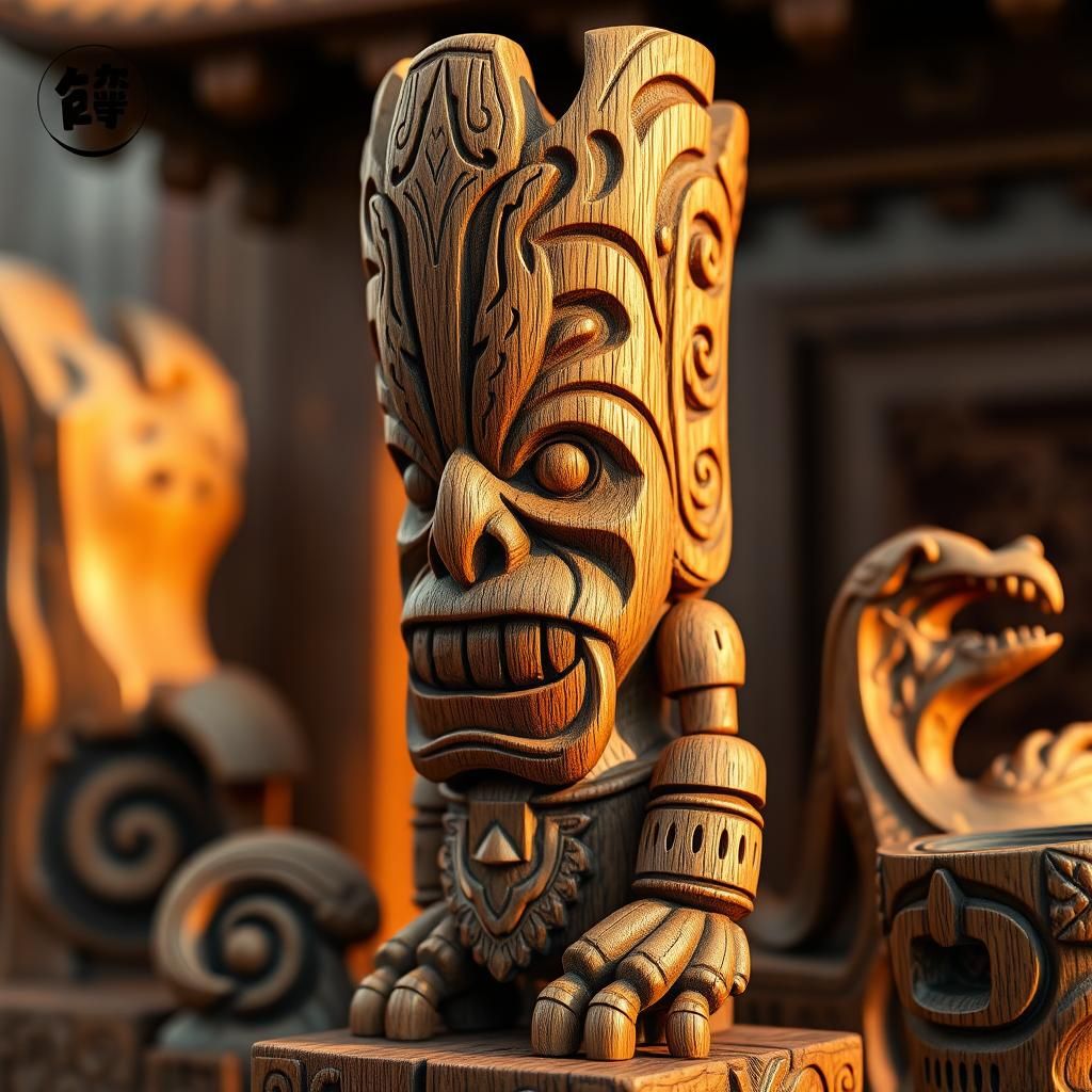 totem wood carving