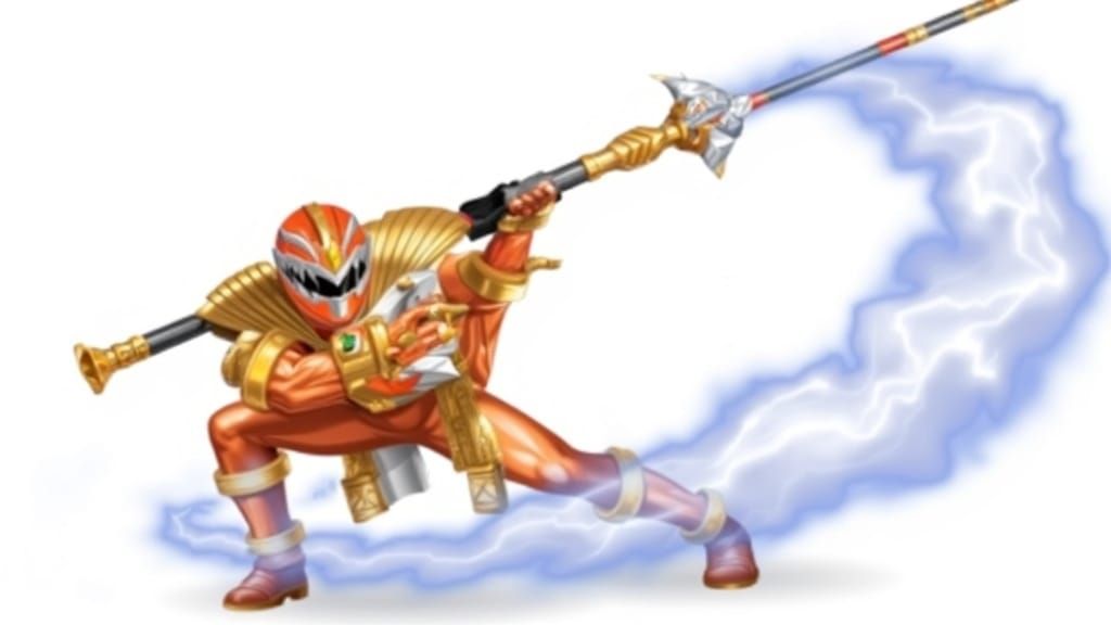 Avatar Aang as a Power Ranger in Digital Art Style