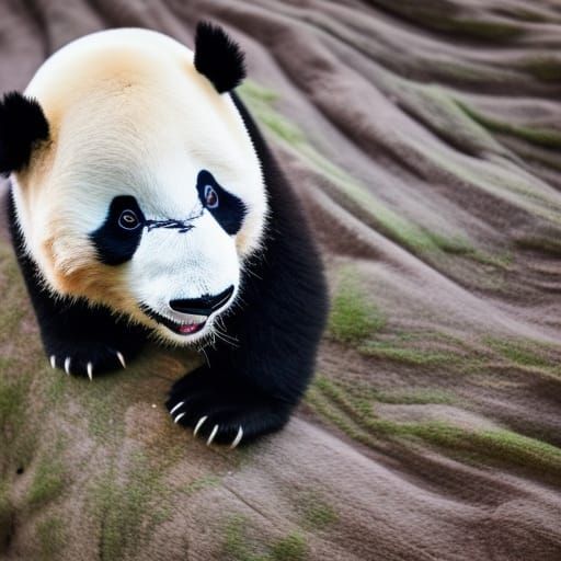 Adorable Panda Portrait in Natural Light