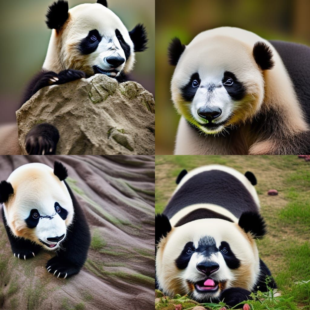 Adorable Panda Captured with Natural Lighting