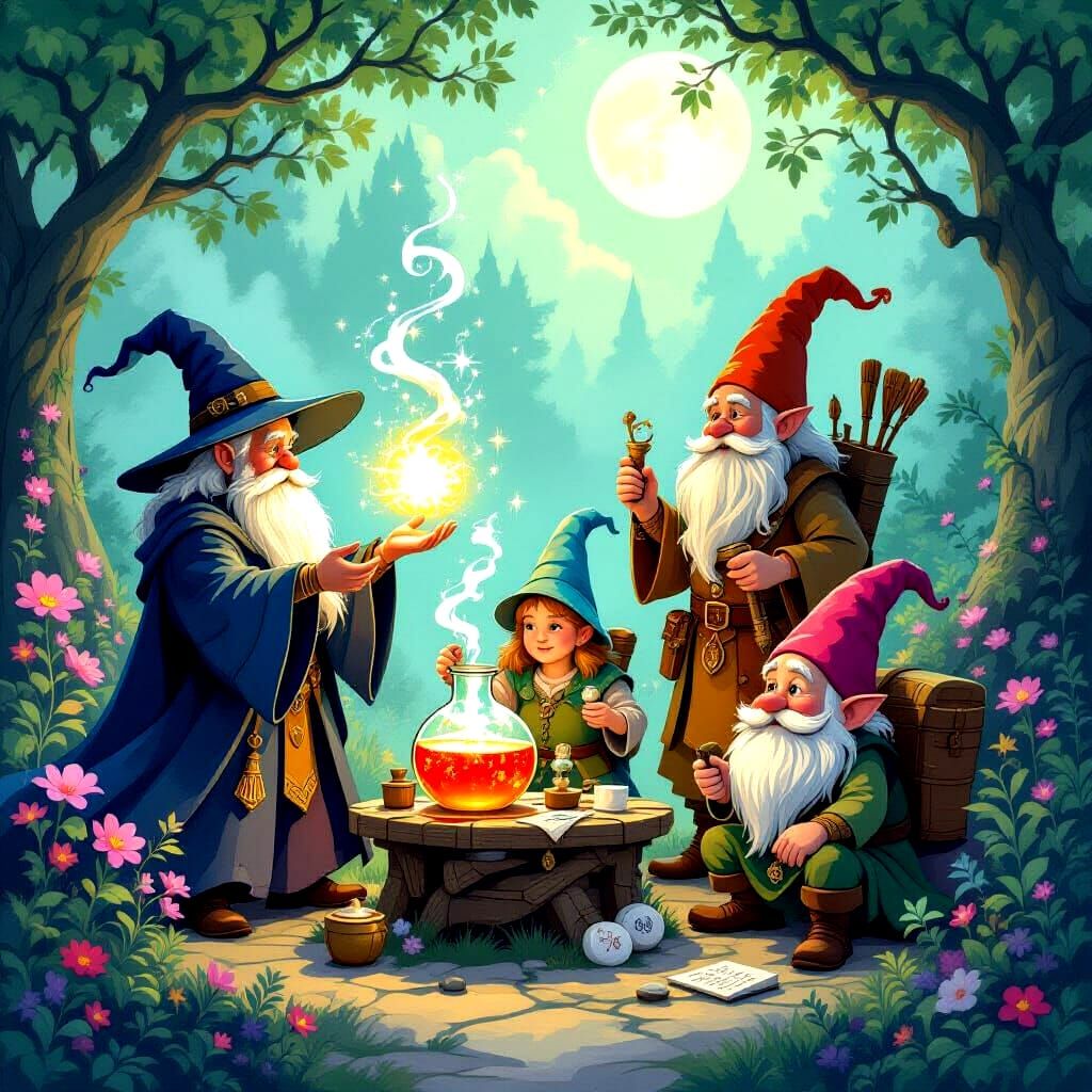 Magical Professions in Fantastical Landscape