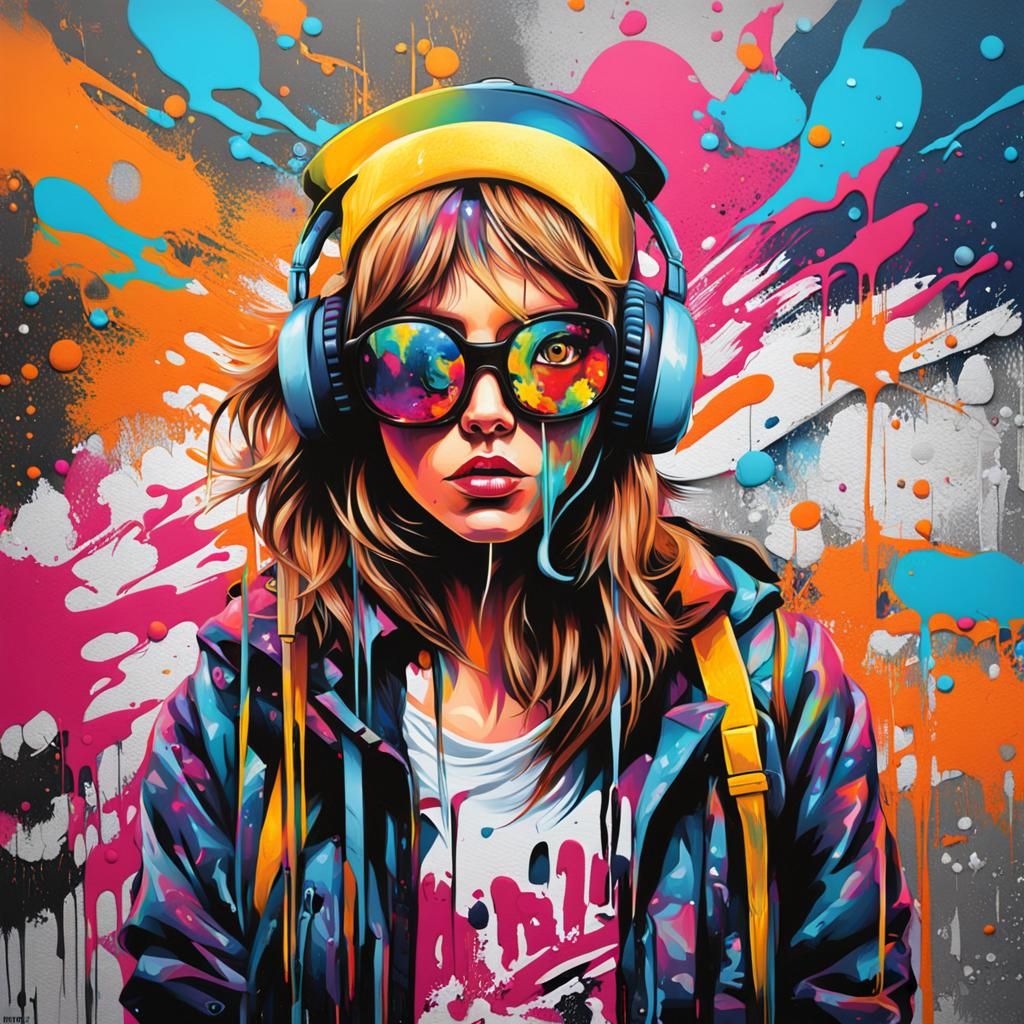 Colorful Graffiti Street Art in Splash Style