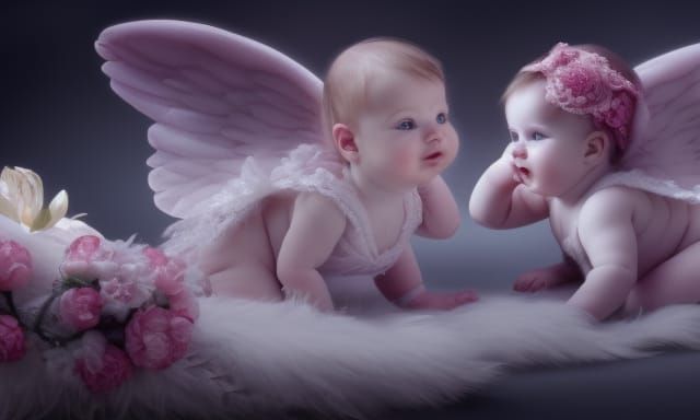 Adorable Baby Angels in High Definition 3D