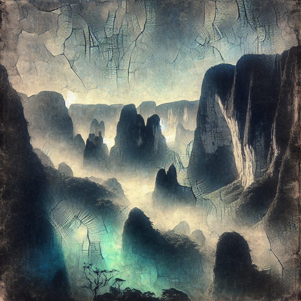 Graffito-Style Depiction of Gruta de Ubajara