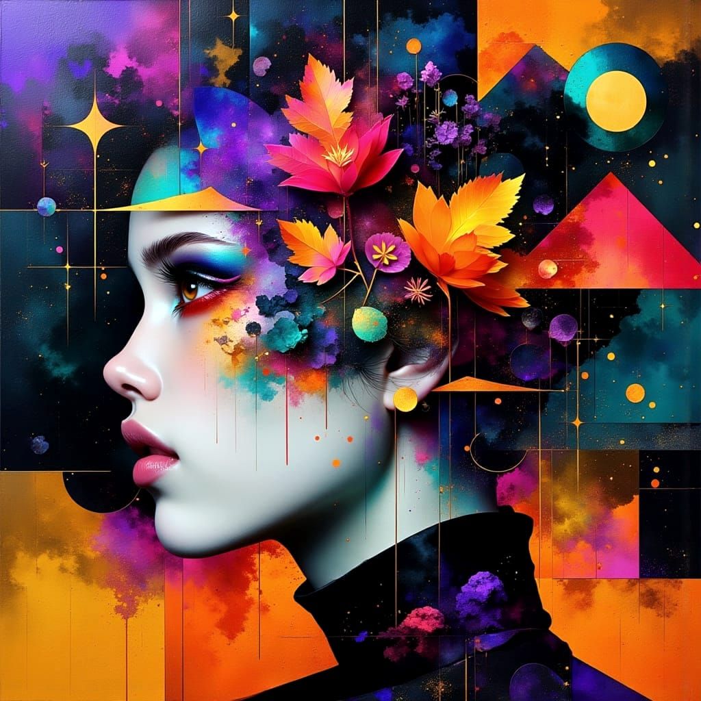 Love's Siren in a Whirlwind of Color and Light