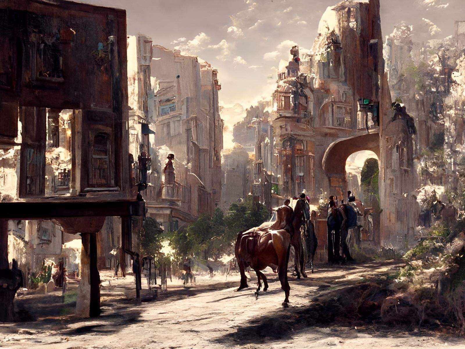 Fort Worth Utopia: A Hyperrealistic Oil Painting