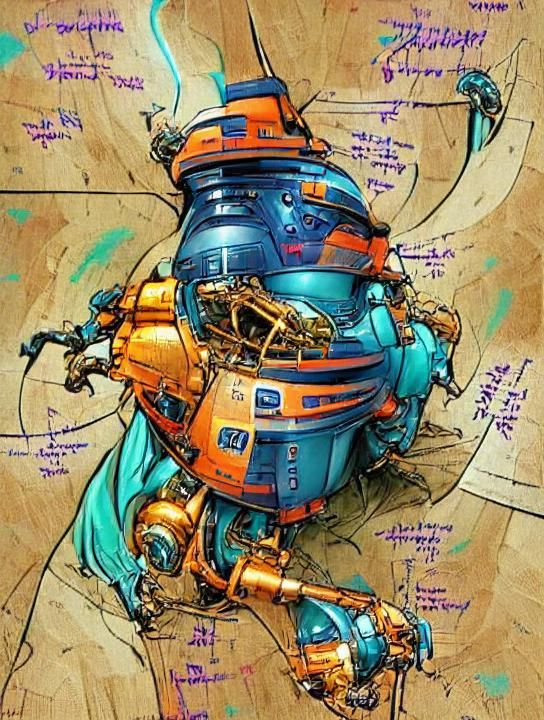 Aetherpunk Astromech Droid Concept Art