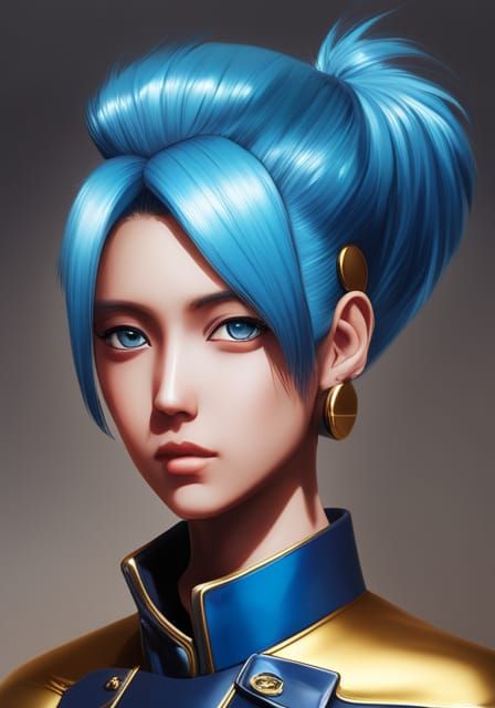 Hyper-Realistic Anime Character Portrait in Digital Painting