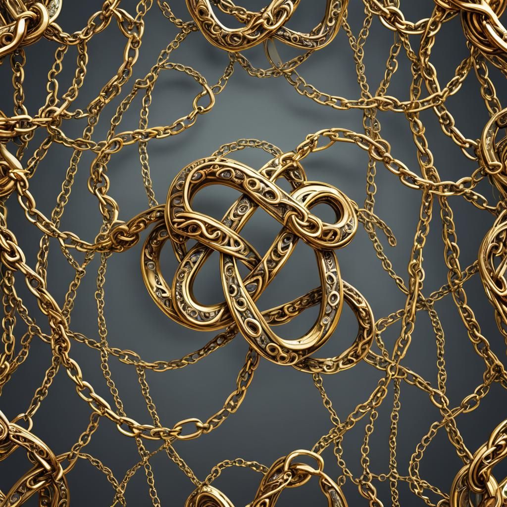 Golden Infinity Symbol: Detailed Matte Painting