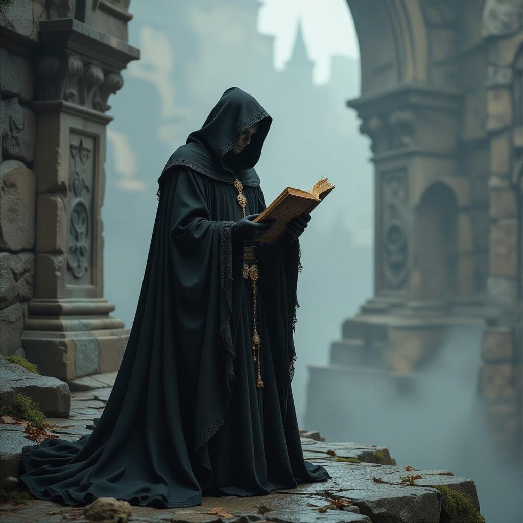 Ocultist Summons Ethereal Entity in Dark Ritual