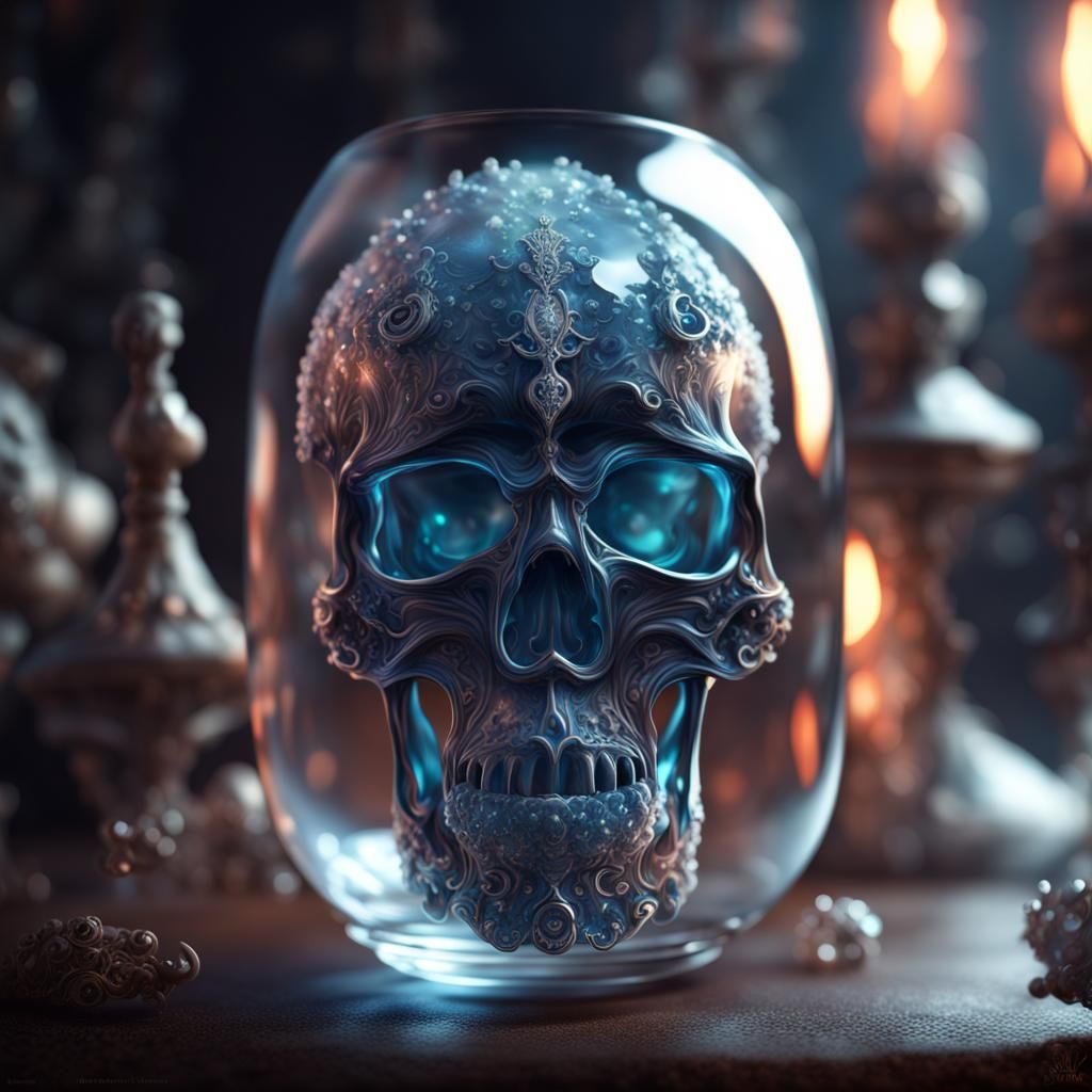 Jeweled Ghost in Crystal Skull: Detailed Matte Painting