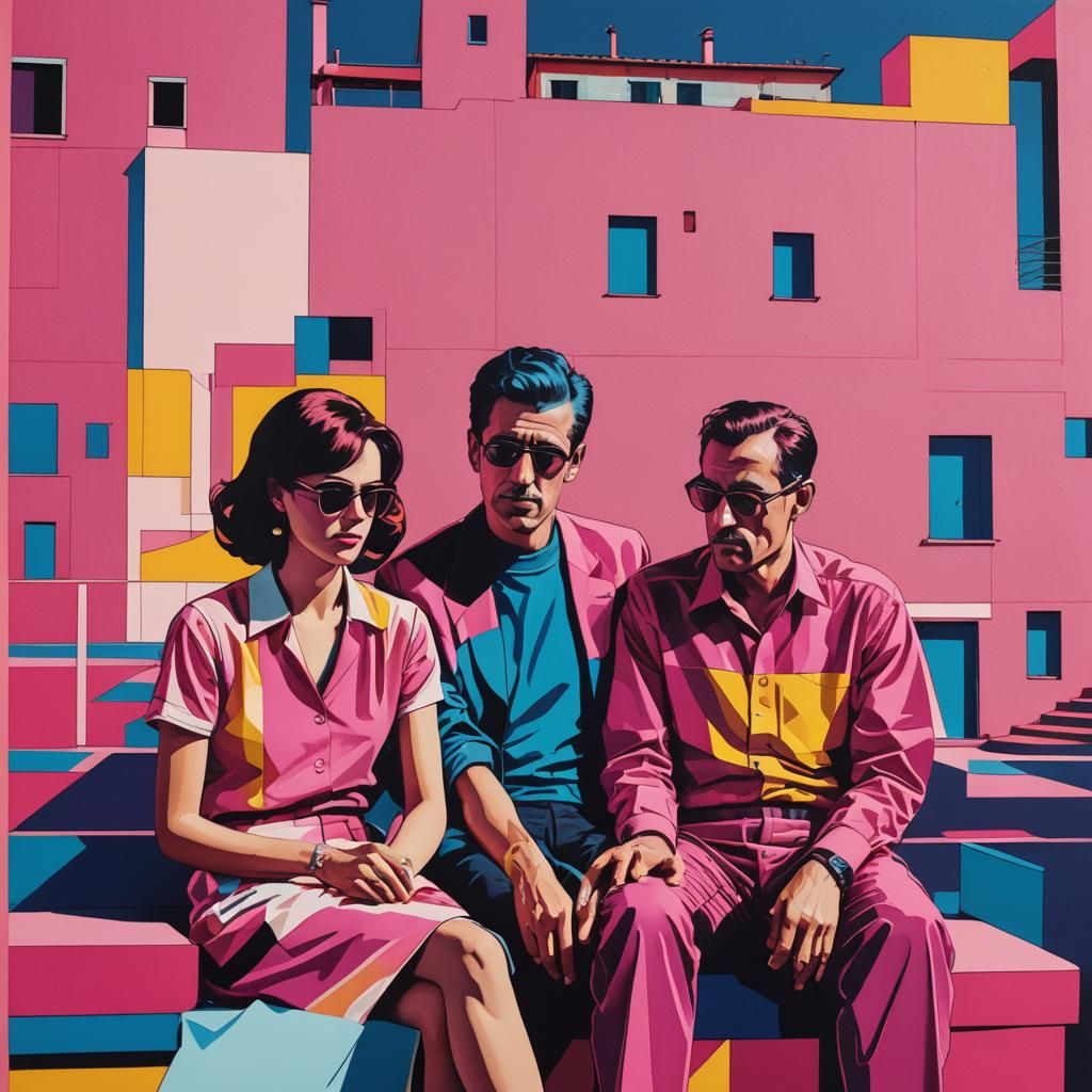 Pop Art Bored Couple in Italy