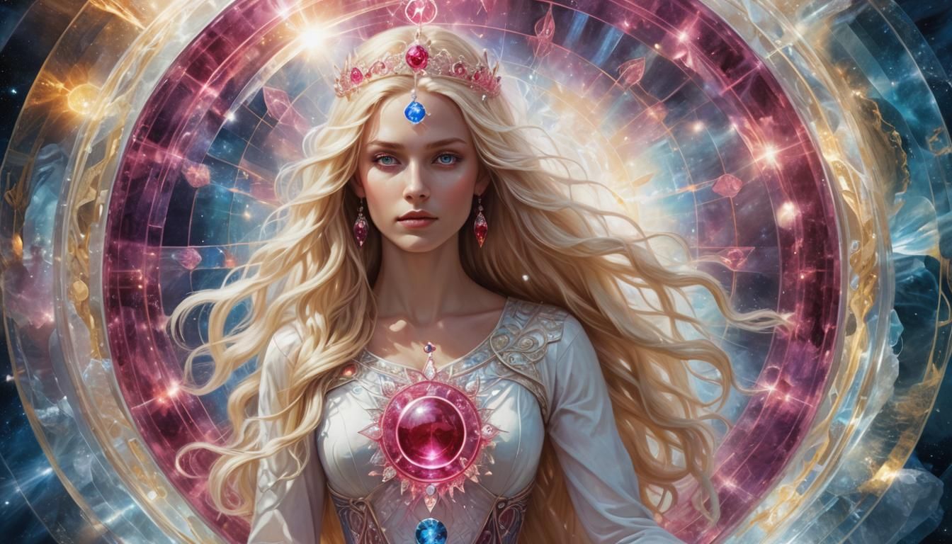 Nordic Princess in Light Body: Atlantis Double Exposure