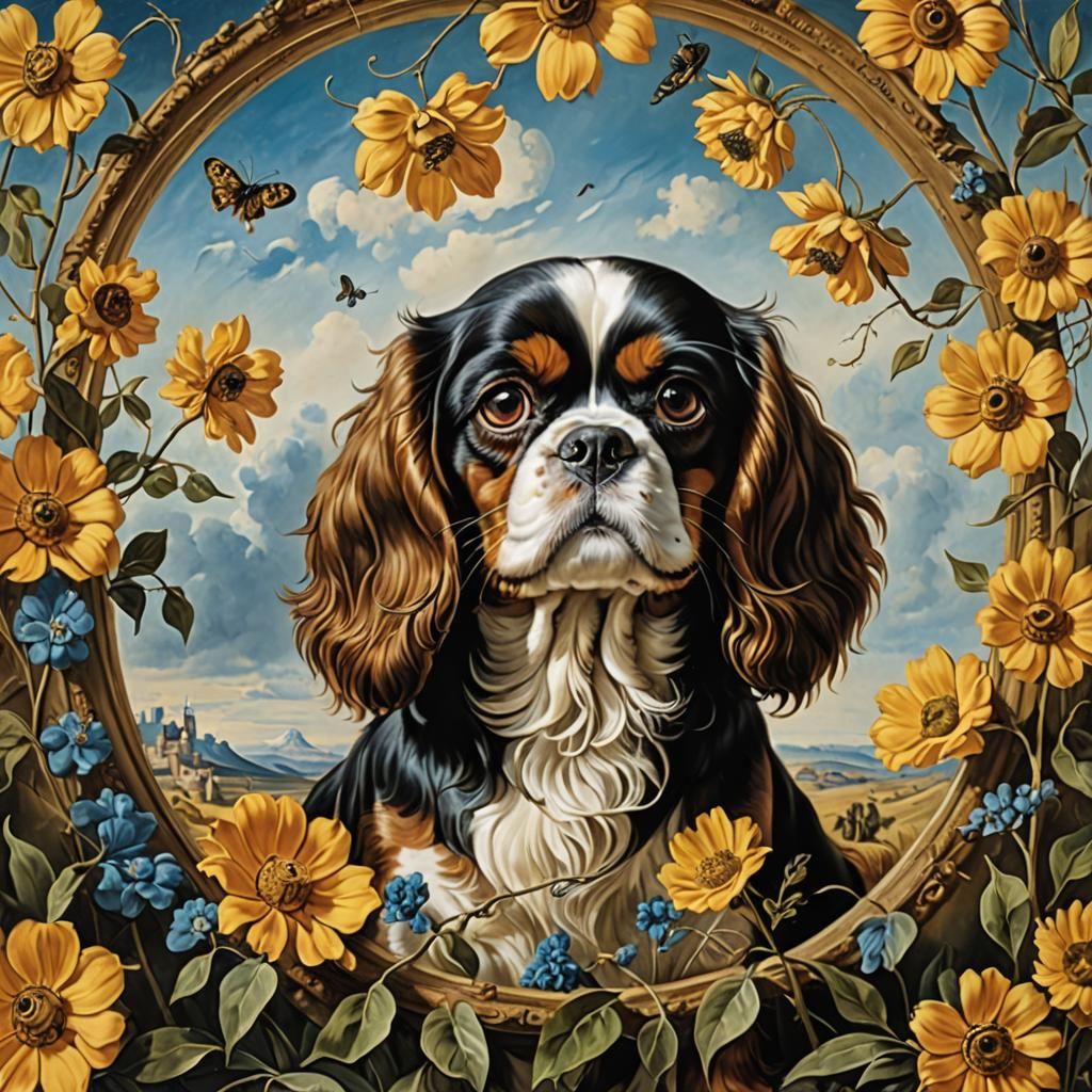 A King Charles Spaniel, c. 1866 Salvador Dali