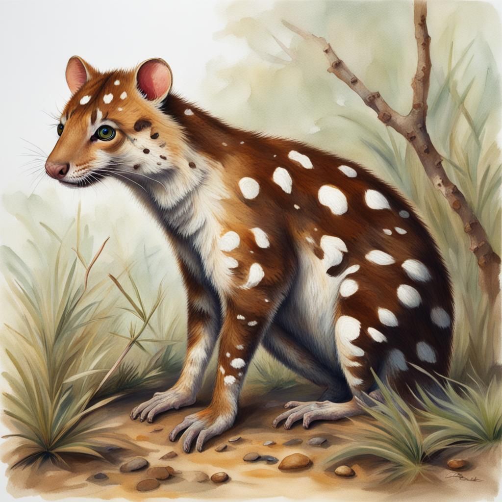 Striking Image of an Australian Tiger Quoll