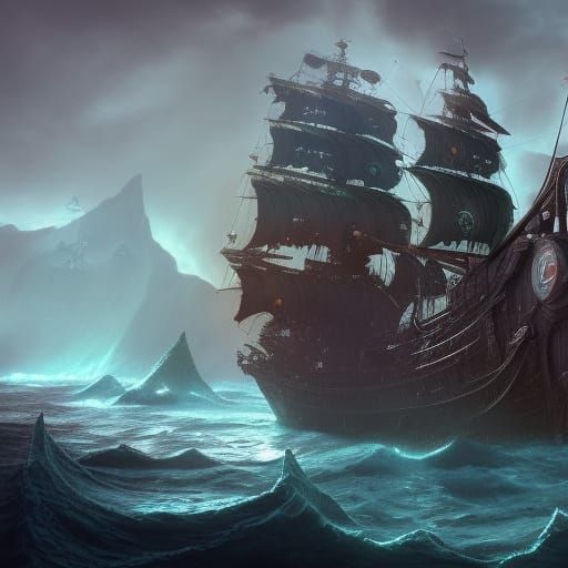 Detailed Pirate Matte Painting in Deep Color